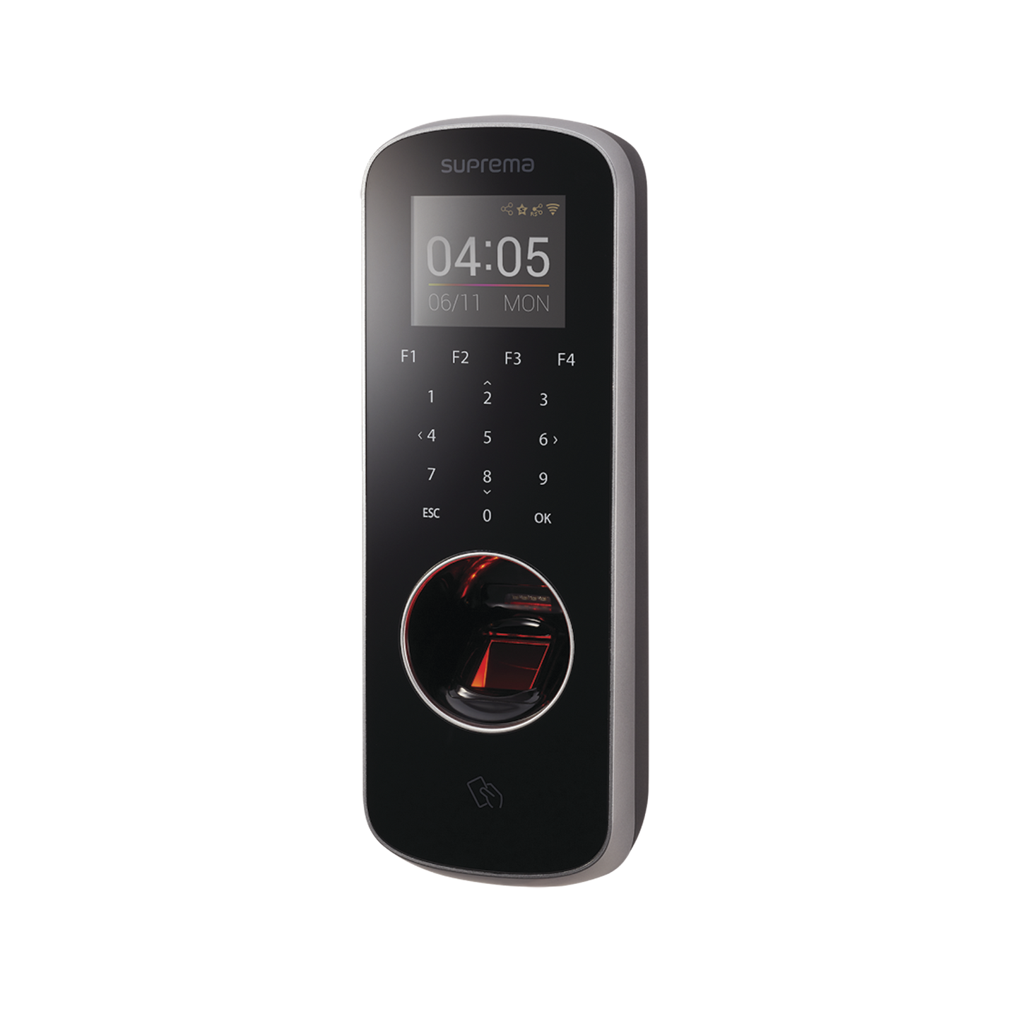 BioStation L2 Lector de Huella Delgado con Teclado Touch y Lector 13.56 MHz MIFARE®/ NFC /DESFire/DESFire EV1/ Felica