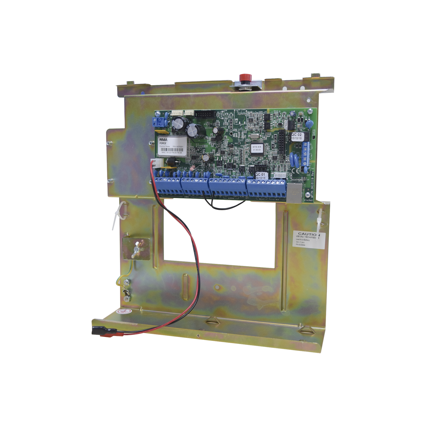 PANEL HIBRIDO FORCE LITE 8-64 ZONAS CONEXION IP CON GABINETE METALICO