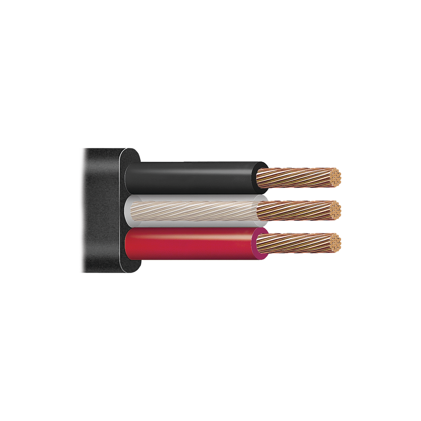 Cable trifásico plano para bomba sumergible 3 X 10 AWG Venta / metro.