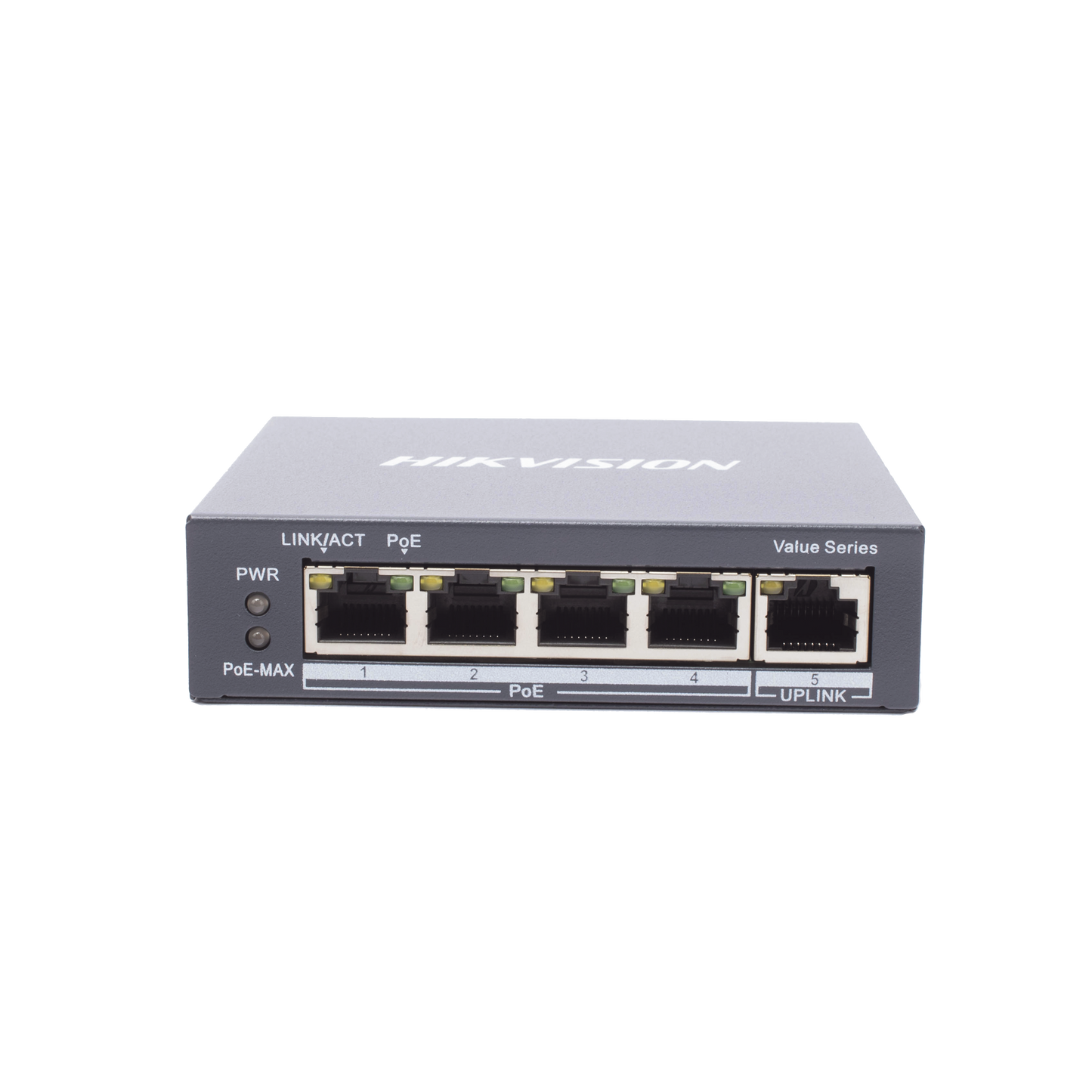 Switch Gigabit PoE+ / No Administrable / 4 Puertos 10/100/1000 Mbps PoE+ / 1 Puerto 10/100/1000 Mbps Uplink / 35 W