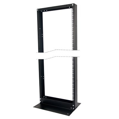 Rack de 2 Postes, Estándar 19", 48 Unidades, de Acero, Base "L" para Anclar a Piso.