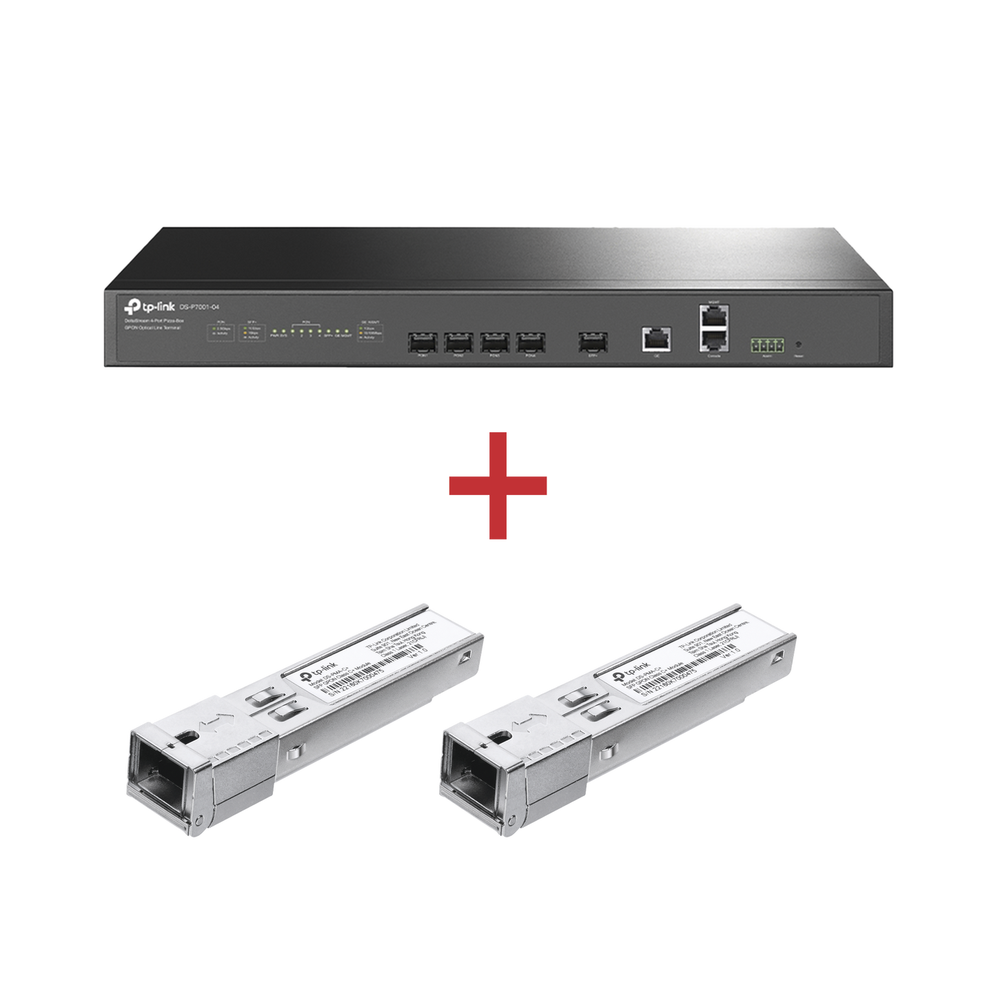 Kit para ISP´s / Paquete de 1 OLT 4 puertos PON / DS-P7001-04 + 2 Módulos PON DSP-MAC+ de regalo
