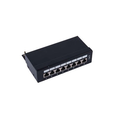 Panel de parcheo de impacto (110) Blindado (STP) de 8 puertos Cat6, 10in