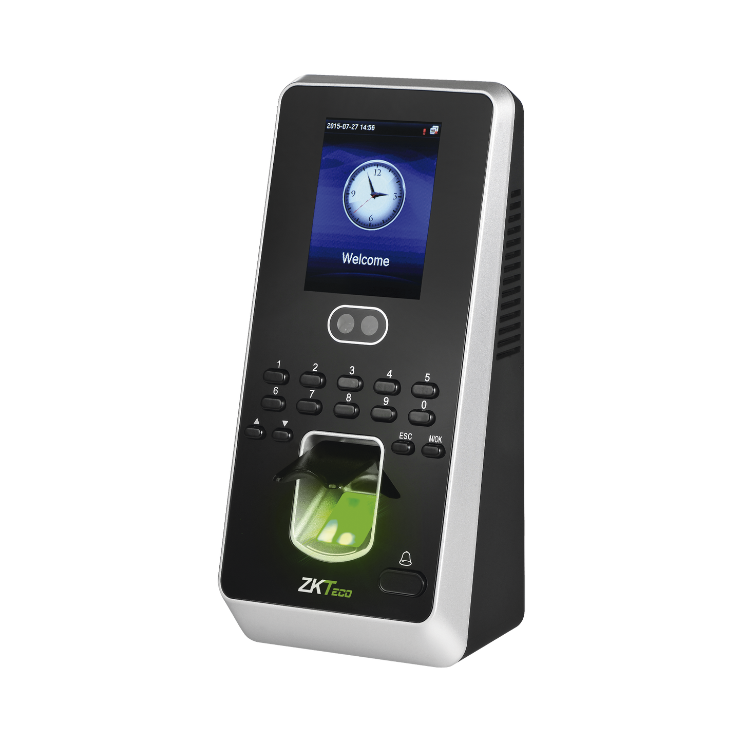 Terminal multimedia con Reconocimiento Facial / Teclado / Huella / Hasta 400 Rostros y 1,000 Huellas