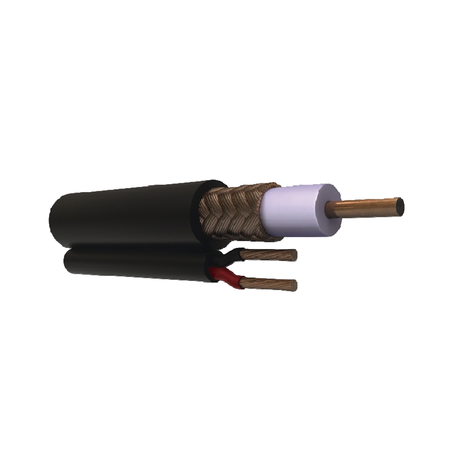 CABLE COAXIAL X MTO TIPO CCA + 2 HILOS CAL. 20 (RETAZO DE 55 MTS)