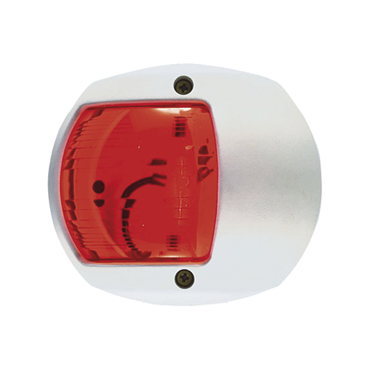 Luz Lateral de Navegación en Color Rojo con Carcasa Blanca para Embarcaciones a Vela o a Motor de Menos de 20 Metros