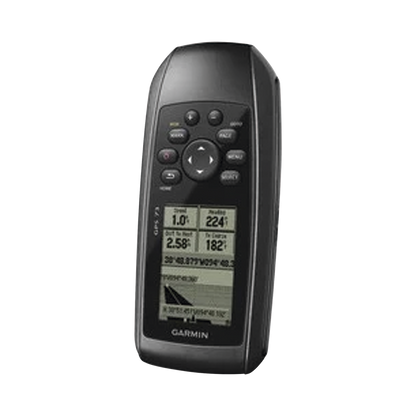 GPSMAP 73 Portátil / Pantalla LCD 4 Niveles de Gris / Resolución 128 x 160 Píxeles / Autonomía +18 Horas / Resistencia al Agua IPX7 / Receptor de Alta Sensibilidad / 1000 Waypoints / 100 Tracks / Flotante / Calendario de Caza y