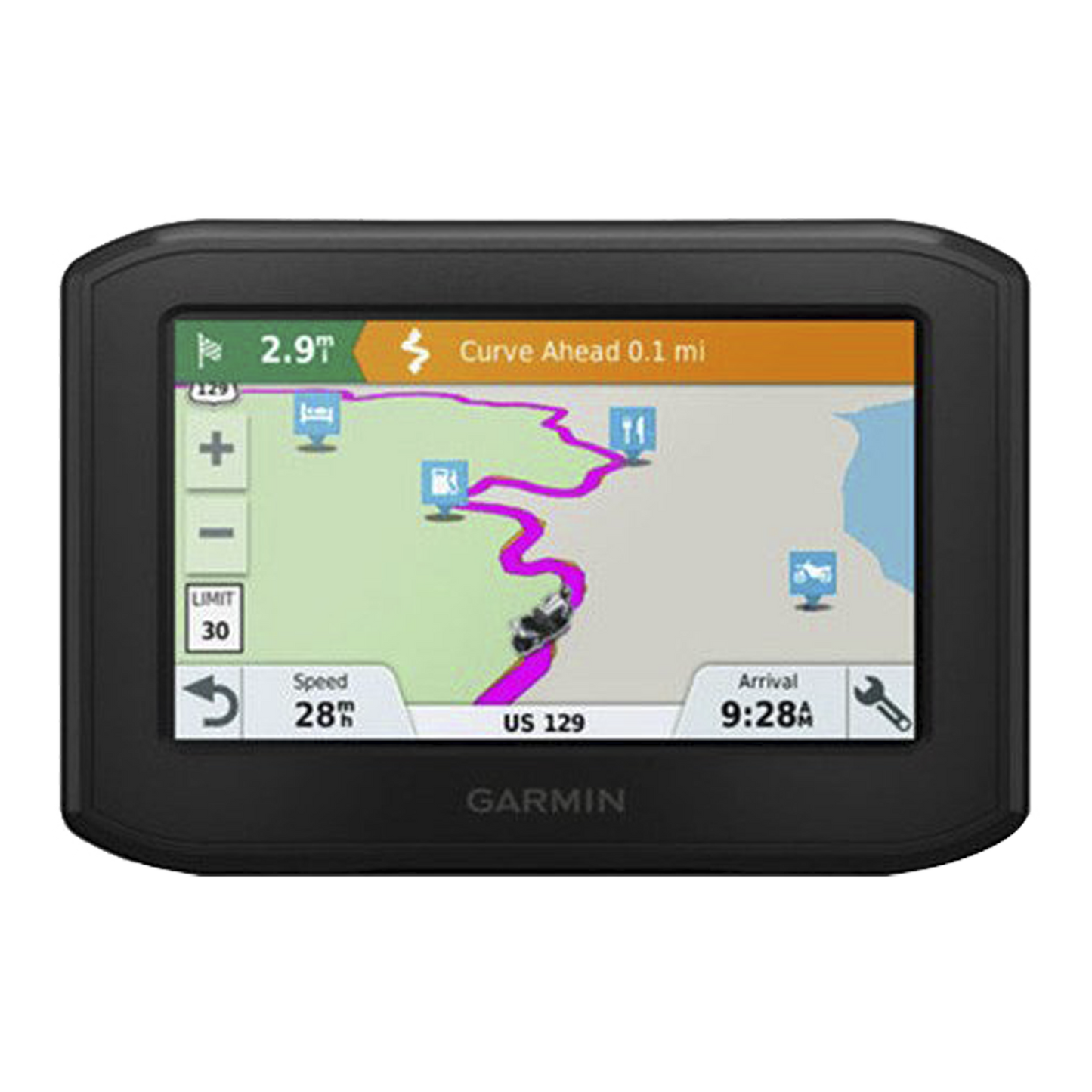 Navegador para Motocicleta Zūmo / Pantalla 4.3" Resistente / Ruteo Aventurero / Alertas para Motociclistas / Control de Música / Llamadas Manos Libres / Tráfico y Clima en Tiempo Real / Notificaciones Inteligentes / Compatible con Trip