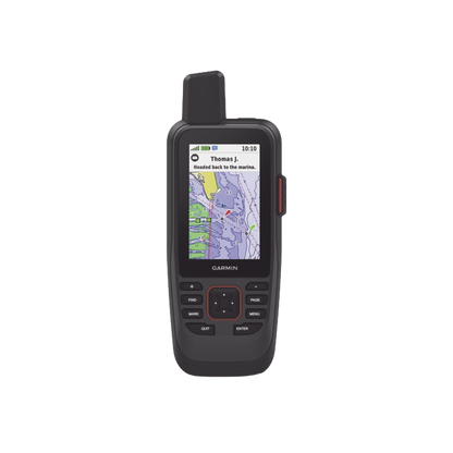 GPS Portátil GPSMAP® 86sci / Pantalla Transflectiva 3" / Resolución 240x400 píxeles / Batería Recargable hasta 35 Horas / Memoria 16 GB / Brújula de Tres Ejes / Compatible con Garmin Connect™ / IPX7 / MIL-STD-810 / Mapas BlueChart® g3