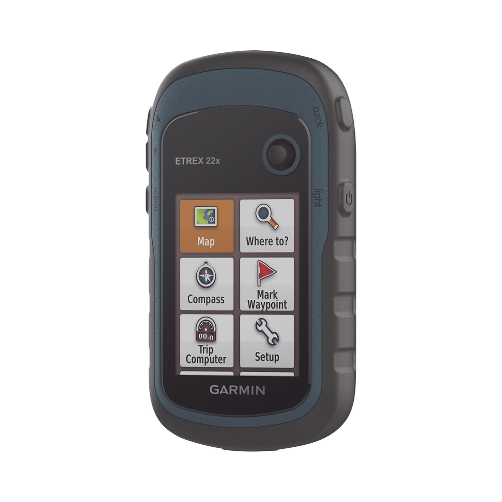 GPS Portátil eTrex 22 para Actividades al Aire Libre / Pantalla TFT Transflectiva de 2.2 Pulgadas / Resolución 240 x 320 Píxeles / 8 GB de Memoria / Mapas Preinstalados de Europa / Resistencia al Agua IPX7 / Compatible con microSD / Batería AA