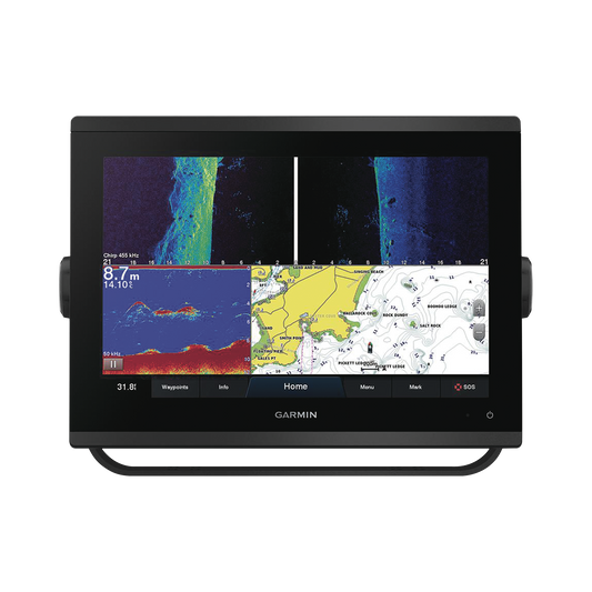 GPSMAP 1223xsv / Pantalla Táctil WXGA 12.1" / Resolución 1280x800 / GPS-GLONASS-Galileo / Compatible con NMEA 2000 y 0183 / Sonda CHIRP Integrada / ClearVü y SideVü / IPX7 / Alimentación 10-32 Vdc