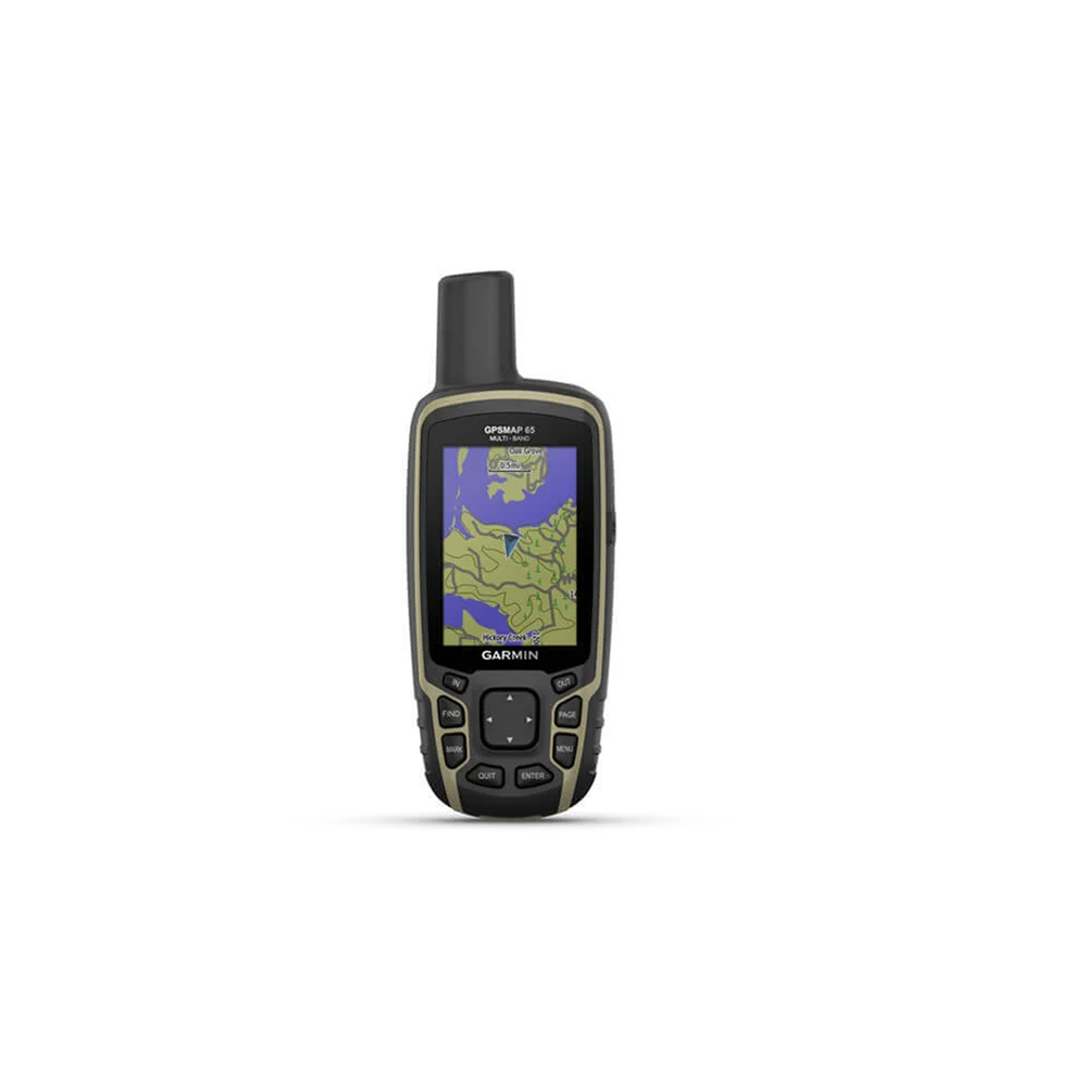 GPS Portátil GPSMAP 65 / con Pantalla a Color / Almacenamiento Interno de Hasta 5,000 Puntos / Memoria Interna de 16 GB / Resistente al Agua IPX7.
