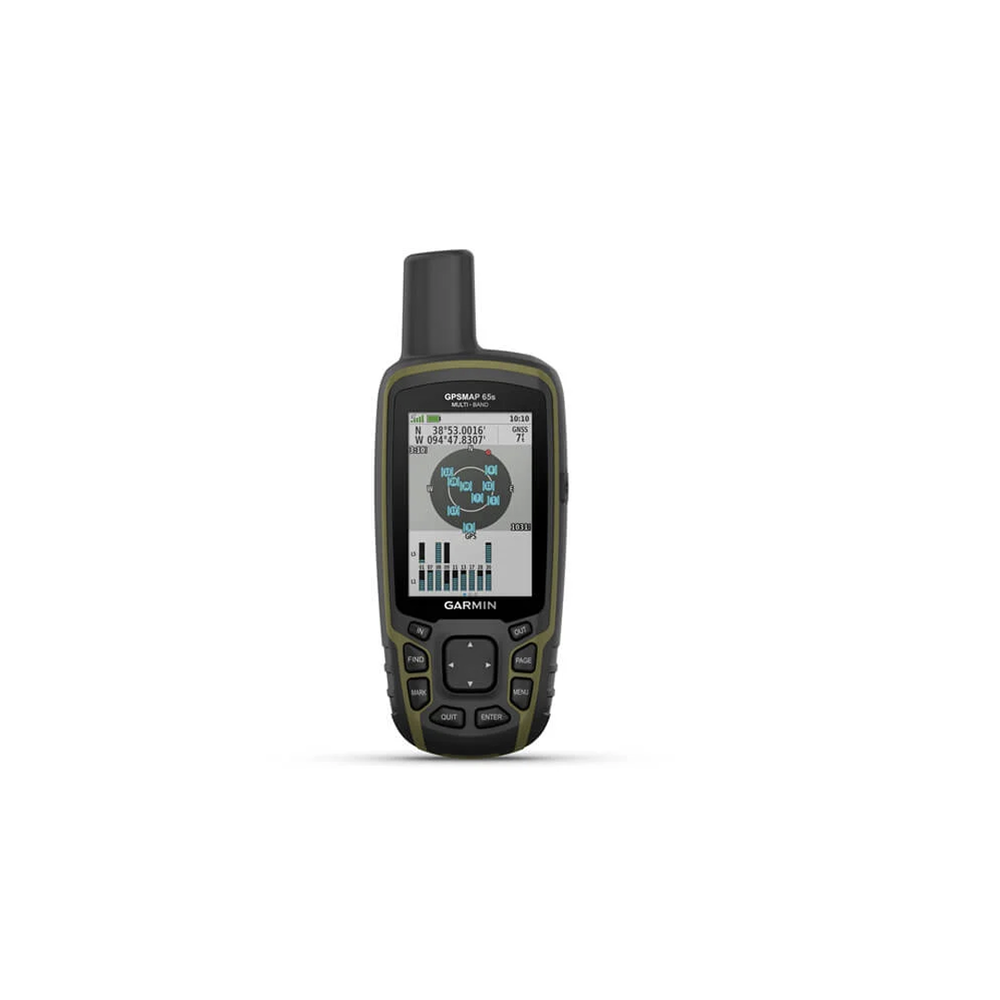 GPSMAP 65S Portátil para Actividades Outdoor / Pantalla TFT Transflectiva 2.6 Pulgadas / Resolución 160x240 Pixeles / Brújula de 3 Ejes / Altímetro Barométrico / Compatible con GPS, GLONASS, Galileo, QZSS / Memoria 16 GB
