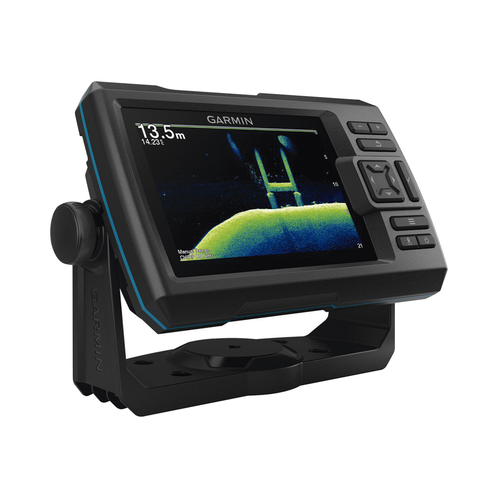 Fishfinder STRIKER™ Vivid 5cv / Pantalla WVGA a Color 5.0" / Resolución 800x480 píxeles / Receptor GPS Integrado / Sonda Tradicional Frecuencia Dual / ClearVü / Potencia de Transmisión 500 W (RMS) / IPX7 / Quickdraw Co