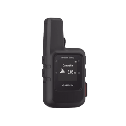 GPS portátil inReach® Mini 2 / Pantalla Monocroma Transflectiva 23 x 23 mm / Resolución 176 x 176 píxeles / Batería Recargable de Iones de Litio / Autonomía Hasta 14 Días / Resistencia al Agua IPX7 / Conectivi