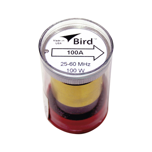 Elemento de 100 Watt en Línea 7/8" para Wattmetro BIRD 43 en Rango de Frecuencia de 25 a 60 MHz.