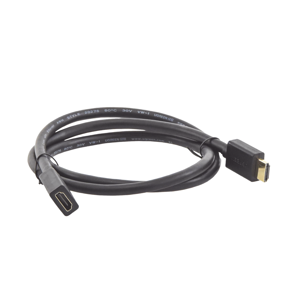 Cable Extensor HDMI de 1 Metro (3.28 Pies) / 4K@60Hz / 3D / HDR / Macho a Hembra / Núcleo de Cobre Estañado / Transmisión Estable