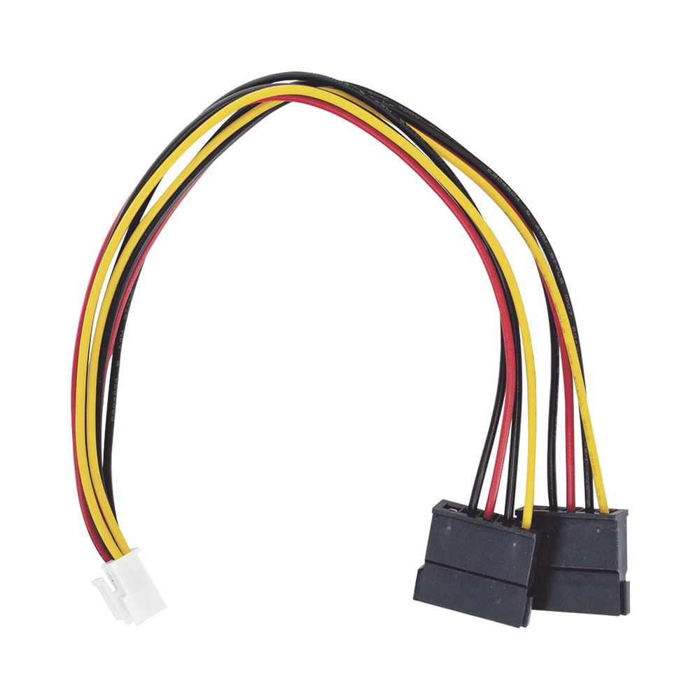Cable Doble de Corriente SATA / Compatible con DVR's epcom / HIKVISION / 25 cms de Longitud