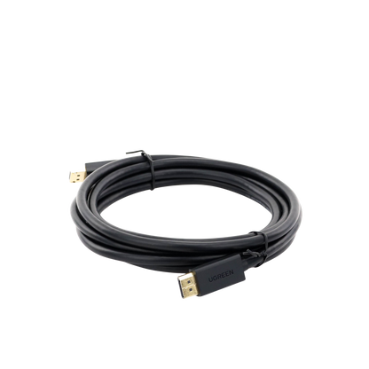Cable DisplayPort 1.2 Macho a Macho | Longitud 3 Metros (9.84 Pies) | Versión DP1.2 | Soporta 4K@60Hz; 2K@144Hz | Soporta 3D | Color Profundo de 8 y 10 Bits | Blindaje Interno Múltiple | Cobre Estañado 28AWG | Botón de Liberación