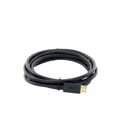 Cable DisplayPort 1.2 Macho a Macho | Longitud 3 Metros (9.84 Pies) | Versión DP1.2 | Soporta 4K@60Hz; 2K@144Hz | Soporta 3D | Color Profundo de 8 y 10 Bits | Blindaje Interno Múltiple | Cobre Estañado 28AWG | Botón de Liberación