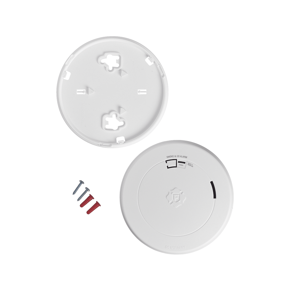 Detector Combo de Humo/CO, Autónomo, Batería Sellada de Litio de 10 años, No Requiere Panel, Diseño Ultra Delgado, No Requiere Cableado