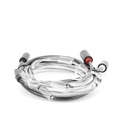 Cable Adaptador de 3.5mm Macho a 2 RCA Macho / 3 Metros (9.84 Pies) / Color Gris / Blindaje Múltiple / ABS / Alta Calidad