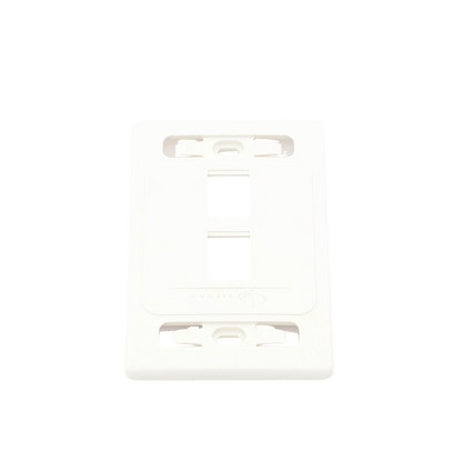 Placa de Pared Modular 10G MAX de 2 Salidas, Color Blanco