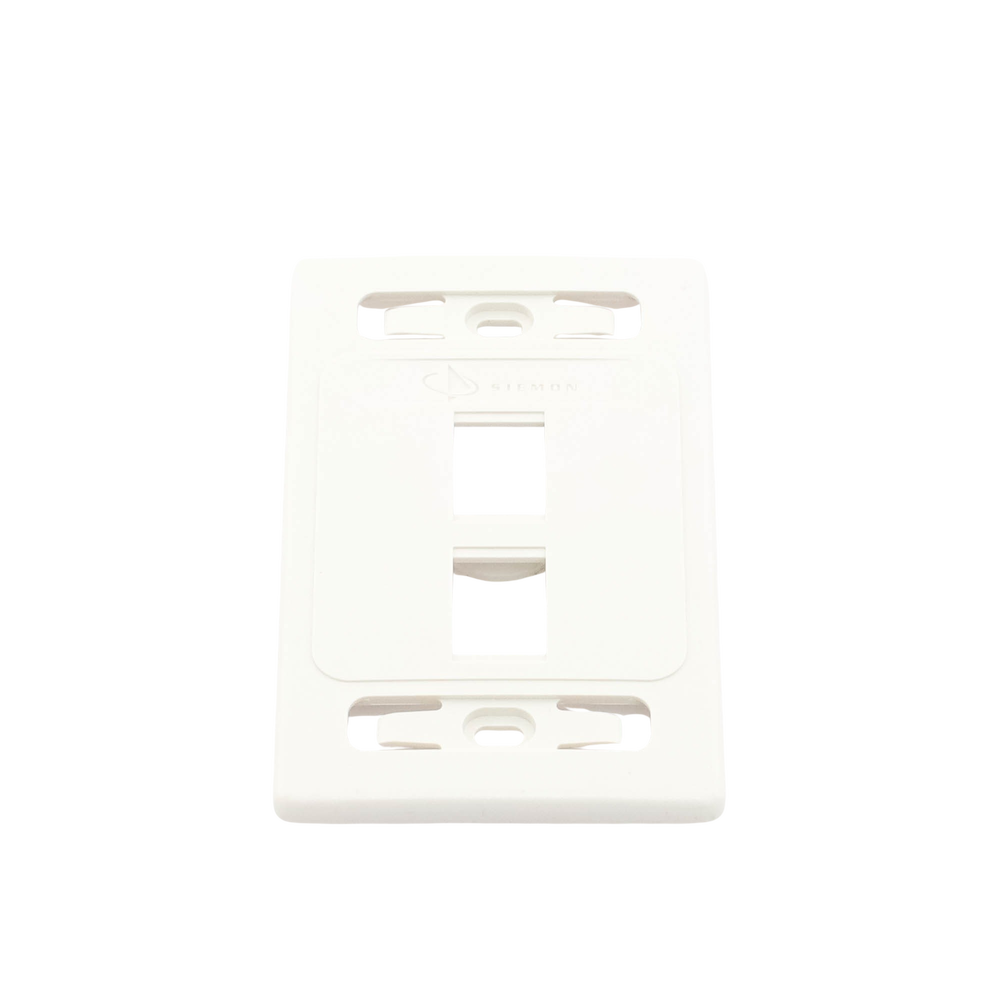 Placa de Pared Modular 10G MAX de 2 Salidas, Color Blanco