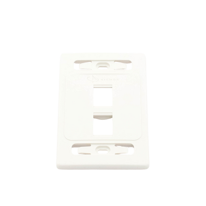 Placa de Pared Modular 10G MAX de 2 Salidas, Color Blanco