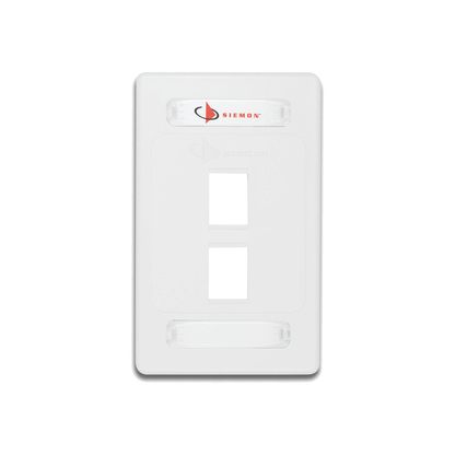 Placa de Pared Modular 10G MAX de 2 Salidas, Color Blanco