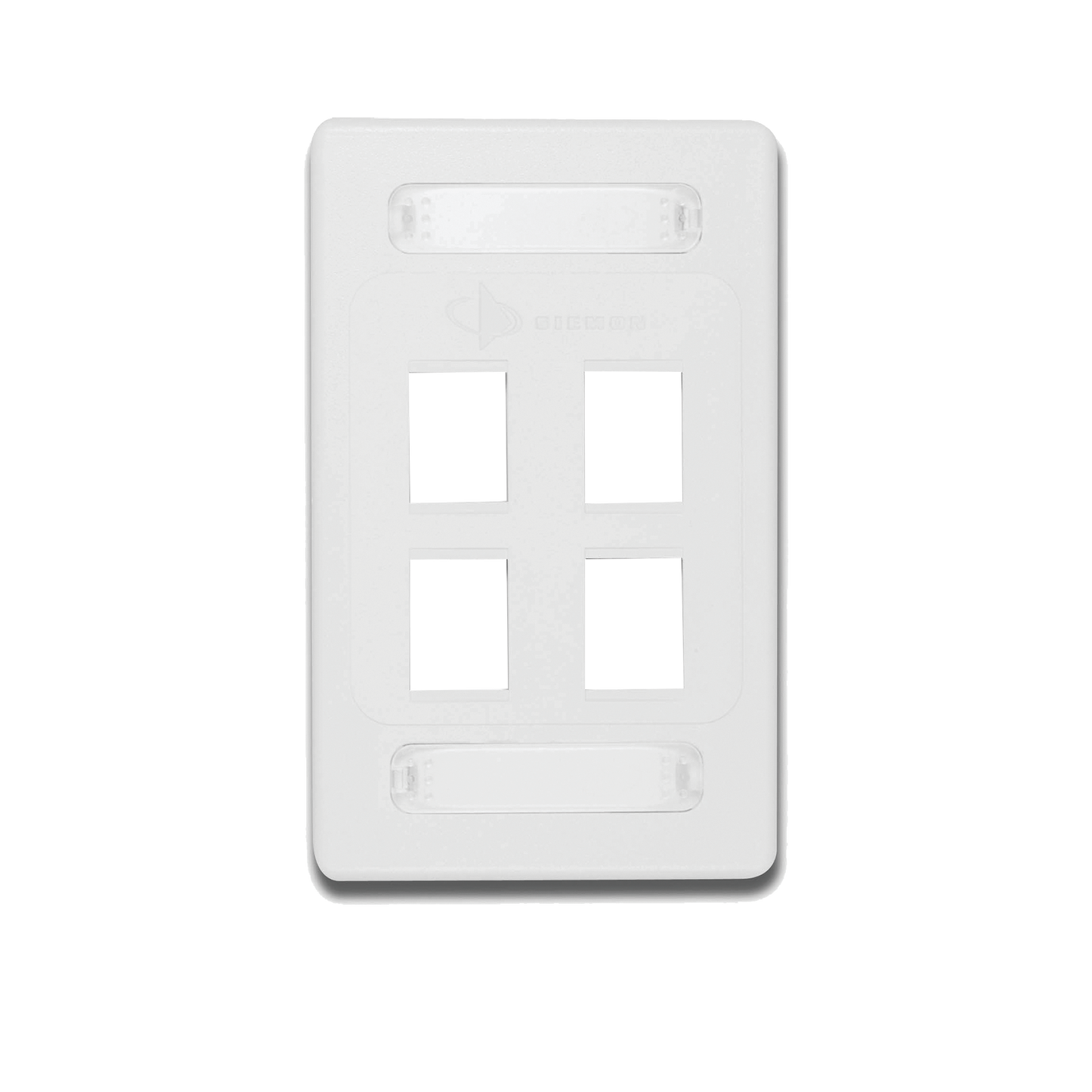 Placa de Pared Modular 10G MAX de 4 Salidas, Color Blanco, Versión Bulk (Sin Empaque Individual)