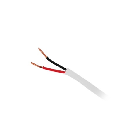 Bobina de 305 Metros de Cable / 2x18 AWG / Uso INTERIOR / Tipo CM-CL2 / Color Blanco / Para Aplicaciones en Alarmas de Intrusión, Control de Acceso, Interfonos, TV Porteros, Automatizacion, Audio y Voceo
