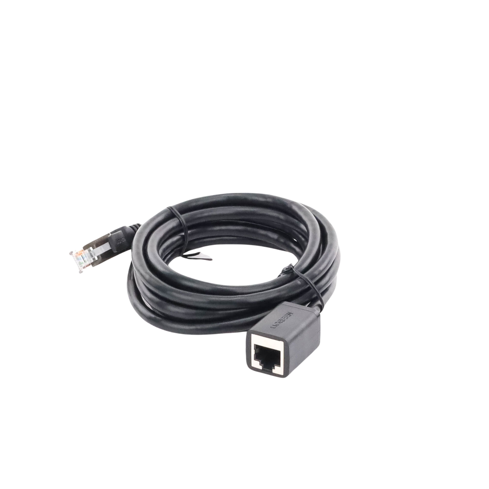Cable de Extensión Cat6 RJ45 F/UTP / Macho a Hembra / 2 Metros (6.56 Pies) / Método de Conexión 568B / Velocidad de Transmisión 1000Mbps / Ancho de Banda del Canal 250MHz / Caja de Cobre / Negro