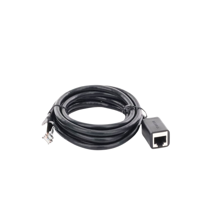 Cable de Extensión Cat6 RJ45 F/UTP / Macho a Hembra / 2 Metros (6.56 Pies) / Método de Conexión 568B / Velocidad de Transmisión 1000Mbps / Ancho de Banda del Canal 250MHz / Caja de Cobre / Negro