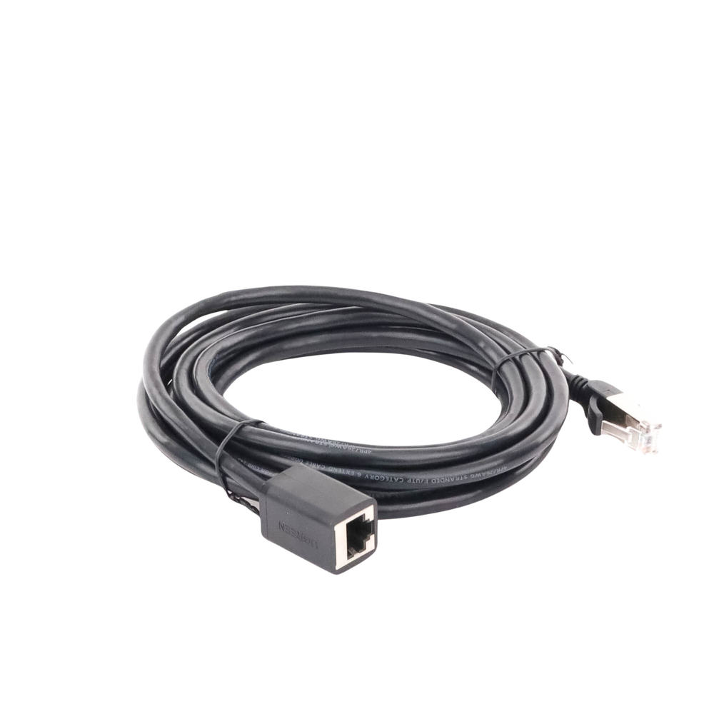 Cable de Extensión Cat6 RJ45 F/UTP / Macho a Hembra / 3 Metros (9.84 Pies) / Método de Conexión 568B / Velocidad de Transmisión 1000Mbps / Ancho de Banda del Canal 250MHz / Caja de Cobre / Negro