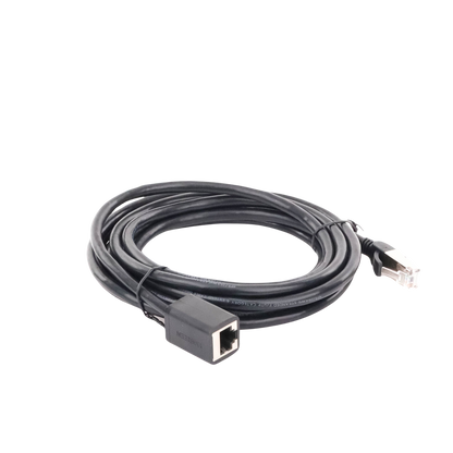 Cable de Extensión Cat6 RJ45 F/UTP / Macho a Hembra / 3 Metros (9.84 Pies) / Método de Conexión 568B / Velocidad de Transmisión 1000Mbps / Ancho de Banda del Canal 250MHz / Caja de Cobre / Negro