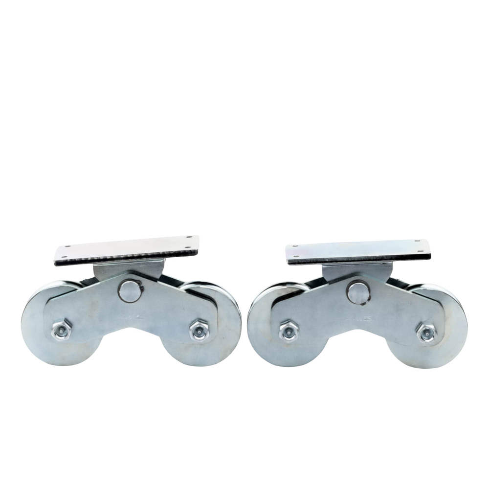 Rueda Doble de 12 cm / Capacidad Para Puertas de hasta 1200 kg / Canal Tipo "U"