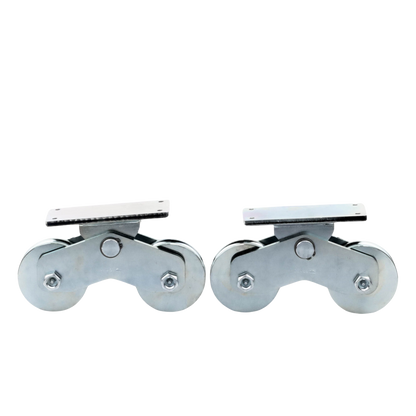 Rueda Doble de 12 cm / Capacidad Para Puertas de hasta 1200 kg / Canal Tipo "U"