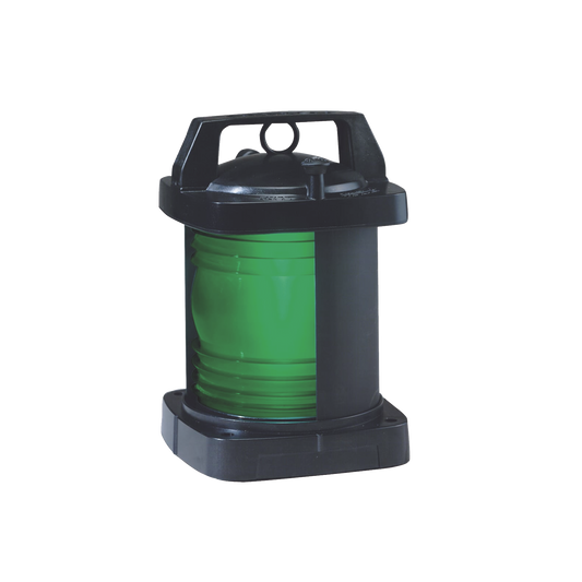 Luz de navegación con lente en color verde con arco de visibilidad: 112-1/2°