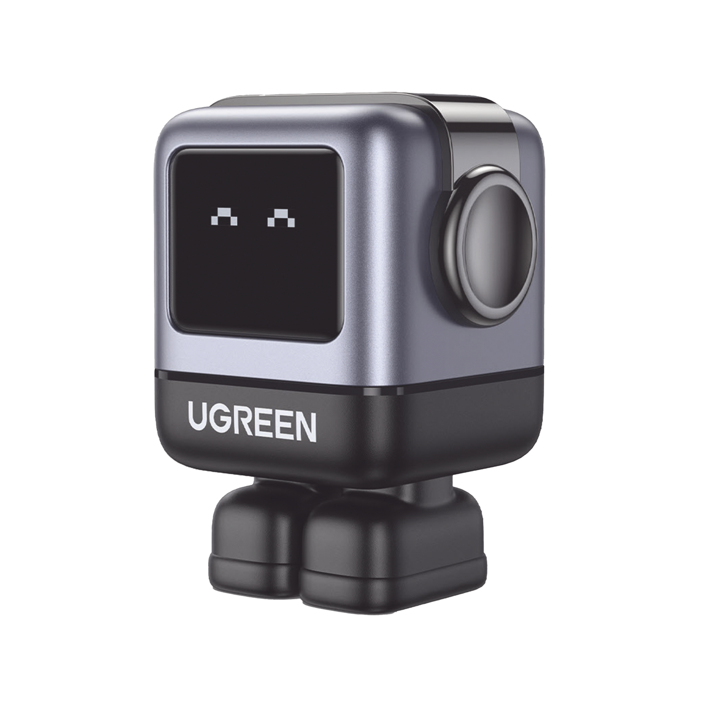 Cargador RobotGaN de 65W Serie UNO | 3 Puertos de Carga Rápida | 2 USB-C | 1 USB-A | PD 3.0 | QC 4.0 | Carga Inteligente | Tecnología GaN II | Zapato Magnético Extraíble | Carcasa Ignifuga | Pantalla LED