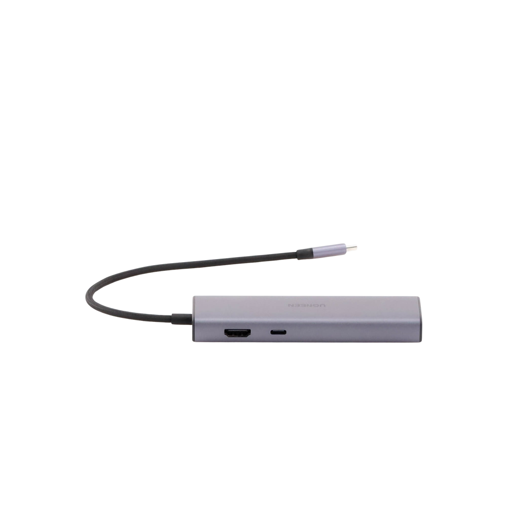 HUB USB-C (Docking Revodok) 6 en 1 | 3 Puertos USB-A 3.0 (5 Gbps) | USB-C PD 100W | HDMI 4K@30Hz | Entrada 1 RJ45 (Gigabit Ethernet) | Chip de Última Generación | Potente Disipación de Calor |  Caja de Aluminio.