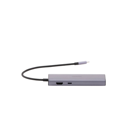 HUB USB-C (Docking Revodok) 6 en 1 | 3 Puertos USB-A 3.0 (5 Gbps) | USB-C PD 100W | HDMI 4K@30Hz | Entrada 1 RJ45 (Gigabit Ethernet) | Chip de Última Generación | Potente Disipación de Calor |  Caja de Aluminio.