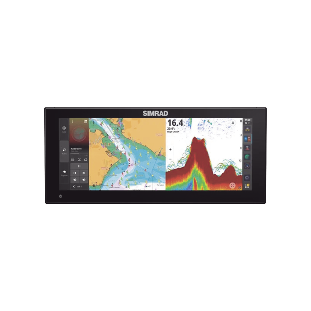 Pantalla Ultrawide NSX ULTRAWIDE de 12 pulgadas / Pantalla SolarMAX™ IPS HD / Integración con Mercury® y CZone® / Sonar Active Imaging™ / Compatibilidad con C-MAP® X-Gen Charts / NMEA 2000® / Ethernet y USB