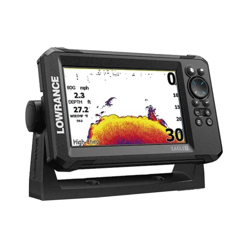 Eagle-7 ecosonda en pantalla horizontal IPS de 7 pulgadas, incluye transductor skimmer 50/200 kHz