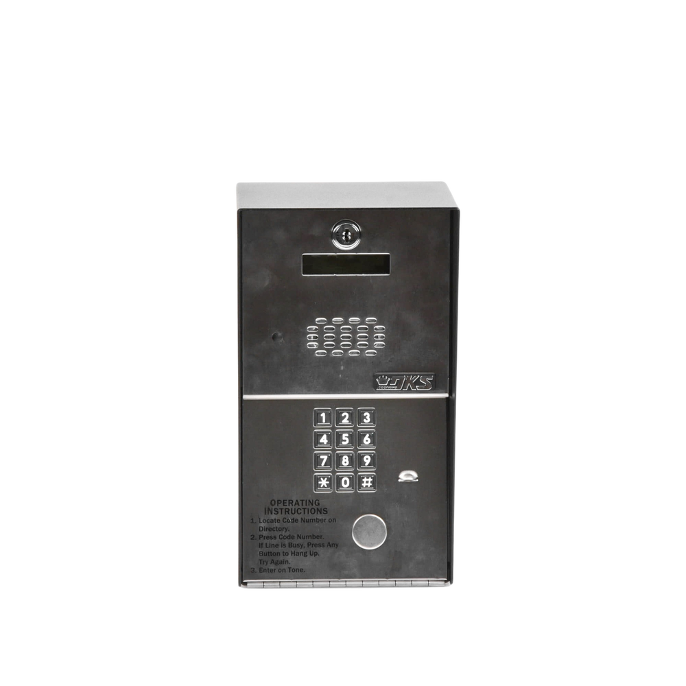 Audioportero Telefónico DKS Para 600 números Telefónicos / Control Para 2 Puertas / Gabinete Para Sobreponer/ Marcación a 16 Digitos / Linea Análoga o Digital