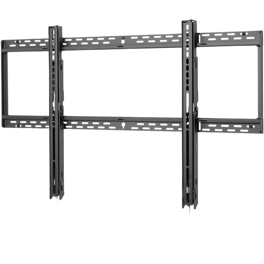 Montaje Universal Pantallas Planas 60"-98" / Capacidad 350 lb (158 kg) / Perfil Ultra Delgado 1.73" / Auto-Bloqueo sin Herramientas / Placa Abierta para Cableado / VESA hasta 1100 x 600