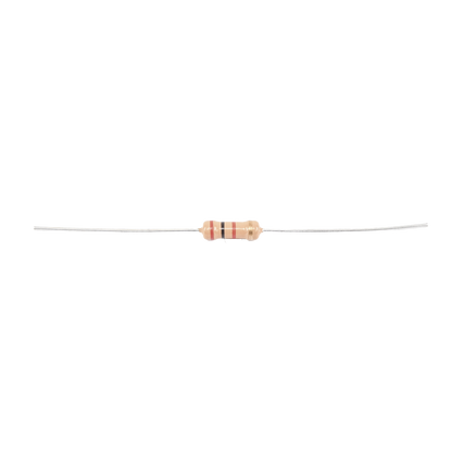 Resistencia de 2 k Ohm 1/2 Watt, 5% Axial, Película de Carbón.