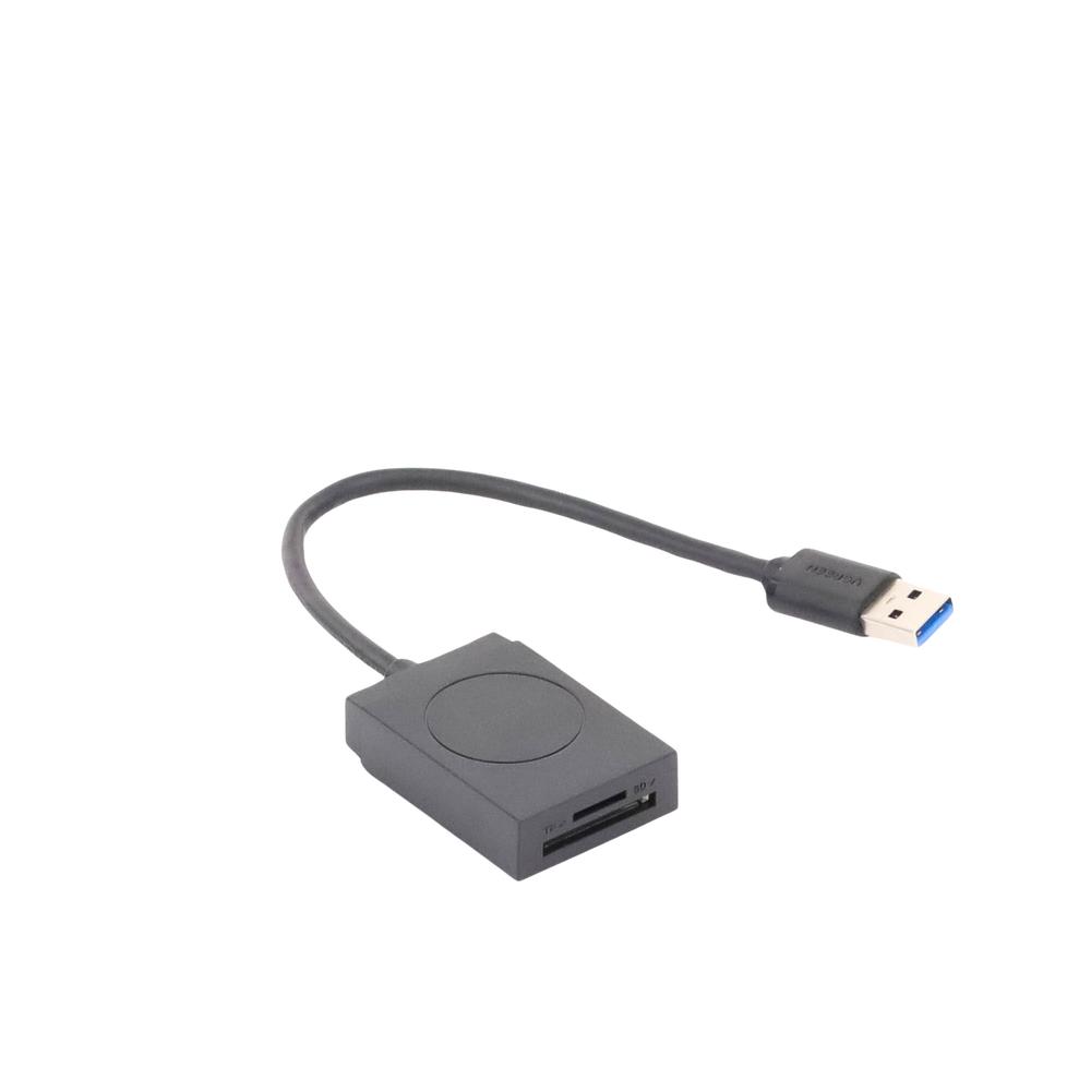 Lector de tarjetas USB-A 3.0 a MicroSD (TF) / SD | 5Gbps | Soporta hasta 2TB | Soporta Windows/Mac OS/Linux/Android | Lectura de Tarjetas Simultánea | No Requiere Controlador | Cable de 15cm.