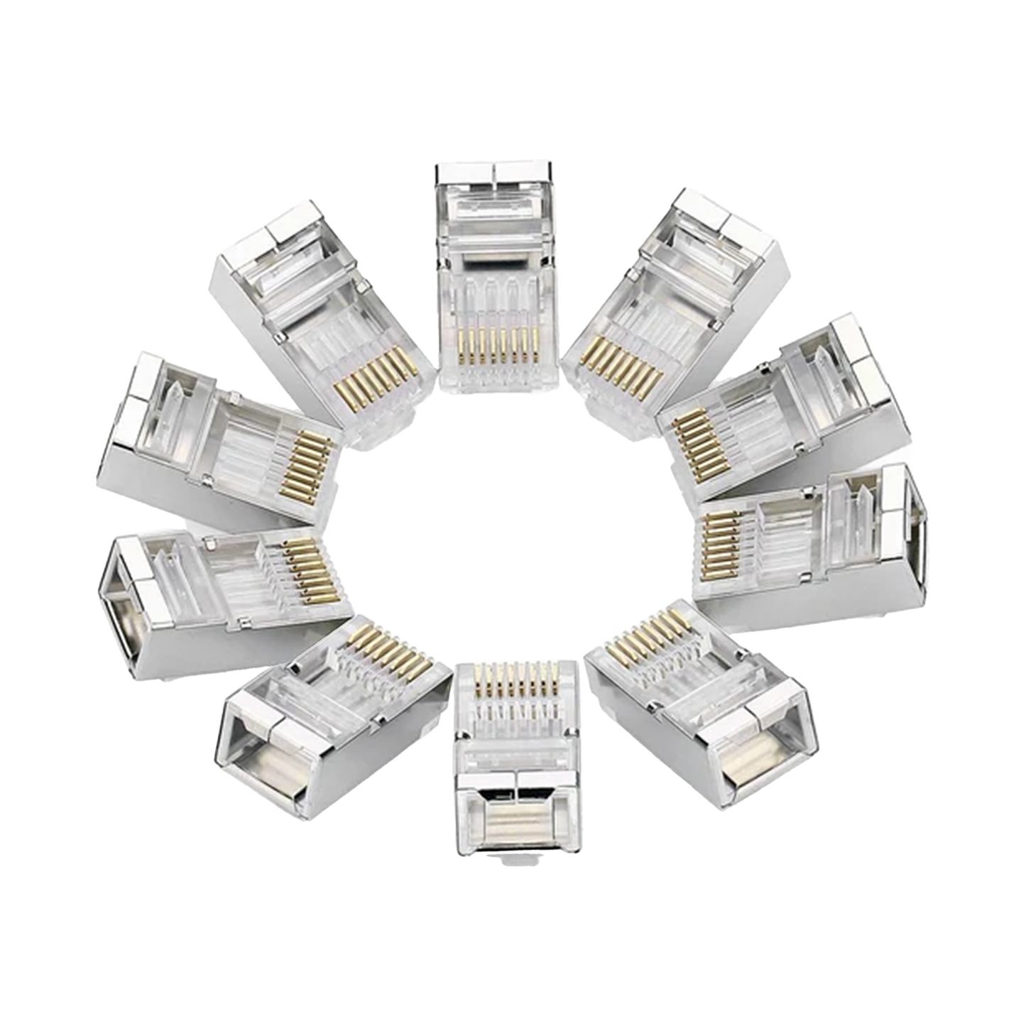 CONECTOR CAT6 BLINDADO BOLSA CON 10 UNIDADES