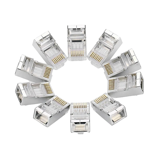 CONECTOR CAT6 BLINDADO BOLSA CON 10 UNIDADES